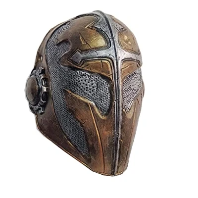 Image of eLymwoo Templars Medieval Knight Templar Cosplay Mask, Latex Halloween Party Costume Half Head