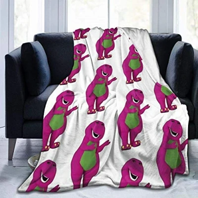 Image of Jupsero Throw Blanket Barney The Dinosaur Ultra Soft Lightweight Flannel Blanket50 X40