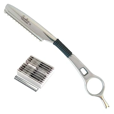 Image of SANDBROS PRO Hair Cutting Trimmer Razor, Hairdressing Styling Razor Shaper Thinning Combs Texturizer THR13 (Thinning Razor)