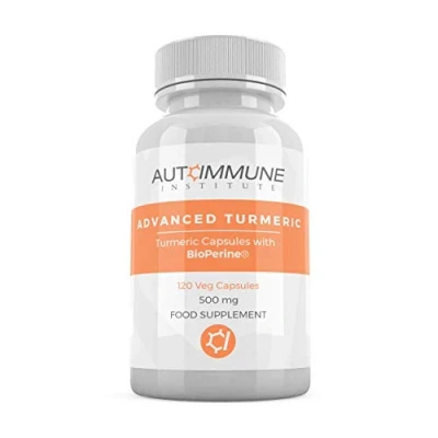Image of Advanced Turmeric. High Strength Turmeric Capsules Supplement with Black Pepper Extract (Bioperine) for 20 Times Improved Absorption. Made in UK. Levels Curcumin. 120 Veg Capsules.