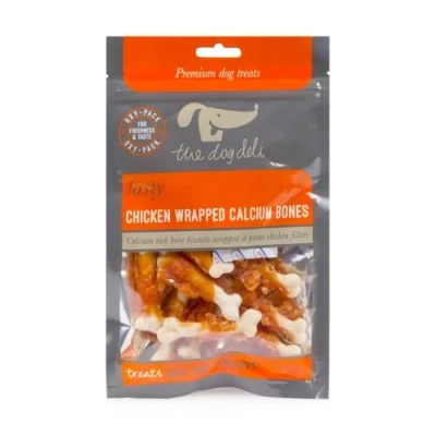 Image of Petface The Dog Deli Premium Treats Chicken Wrapped Calcium Bones, 100g (Pack of 1)