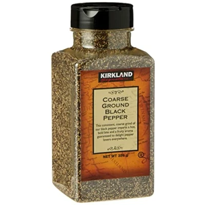 Image of Kirkland Signature Spice Seasoning Dressing Coarse Ground Black Pepper Jar, 359 g