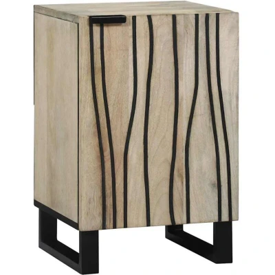 Image of vidaXL Bathroom Cabinet with Shelf Storage Door Brown, Black 38 x 33.5 58 cm