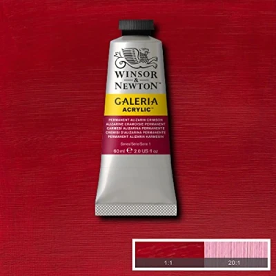 Image of Winsor &amp; Newton Galeria Acrylic Paint Medium Tube 60ml AVAILABLE (Permanent Alizarin Crimson)