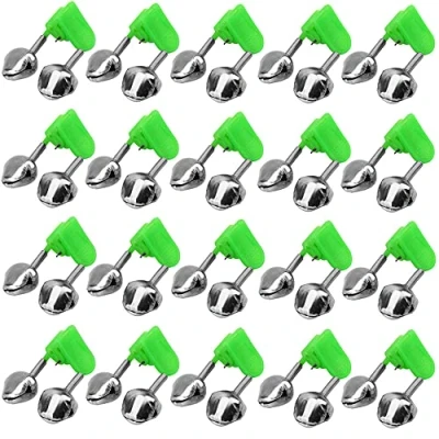 Image of DUODCHQL 20 Pcs Fishing Rod Bell Fish Ring Double Alarm Bells Bite Twin for Night Accessory Enthusiasts