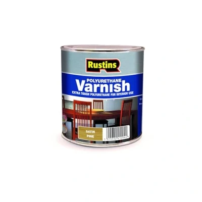 Image of RUSTINS POSP1000 Polyurethane Varnish, Pine Satin, 1 l