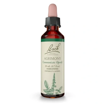 Image of Bach Original Flower Remedies (Agrimony) Stand Your Ground, Communicate Openly, Emotional Wellness, Natural Essence, 20ml