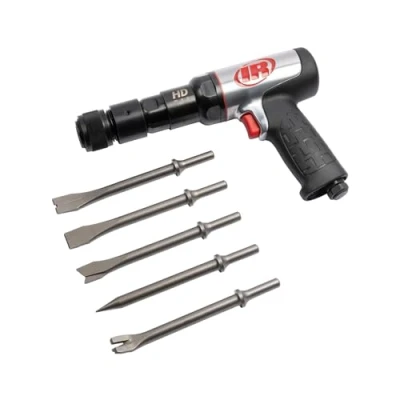 Image of Ingersoll Rand Air Hammer Kit 135MAXK, Heavy Duty Pneumatic with 2600 BPM, 76 mm Stroke, 3/4&quot; (19mm) Bore Diameter, Incl. 5 Pieces Chisel Set