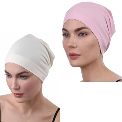 Image of Deresina Headwear Sleep Cap for Hair Loss (Pink Cream)