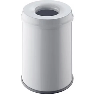 Image of Helit Self extinguishing Paper Bin, Capacity 15 L, Hx335 X 260mm, Light Grey, Pack Of 2