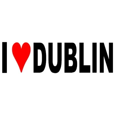 Image of I Love Dublin Decal Sticker Vinyl Bumper Window
