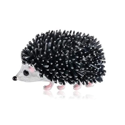 Image of Hedgehog Brooch Pins for Women, Enamel Crystal Animal Insect Pin Lapel Large Safety