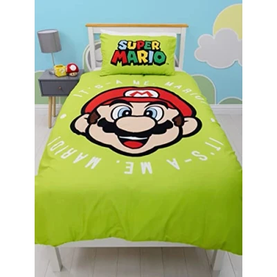 Image of SUPER MARIO BROS Kids Single Duvet Cover Set Boys Gaming Bedding Multicolour