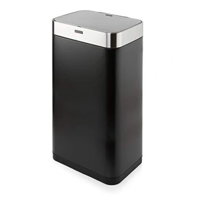 Image of Tower T838001B waste container Rectangular Stainless steel Black