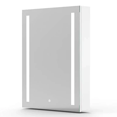 Image of Acezanble 600x800mm Bathroom Mirror Cabinet with Lights,Demister Pad,Shaver Socket,Adjustable Shelves,Touch Sensor Switch