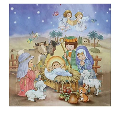 Image of Widdle Wonderland Christmas Countdown Advent Calendar Nativity 24 Windows Design 6 8473