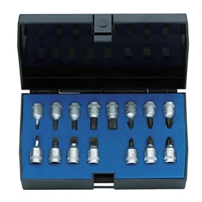 Image of Gedore Screwdriver bit socket set 1/4&quot; 15 pcs IN IS PH PZ