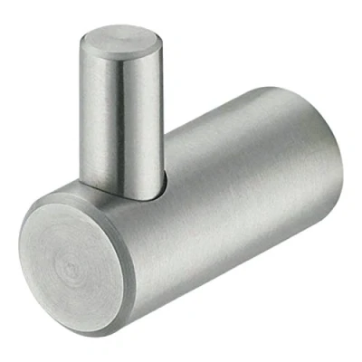 Image of Robe Hook Single in Satin Stainless Steel from EUROART