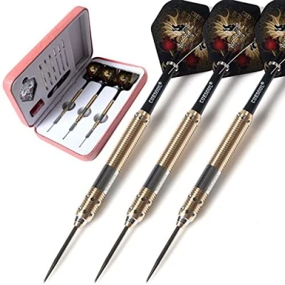 Image of CUESOUL Dragon Deluxe Brass Steel Tip Darts Pack,21 Grams F2301 L