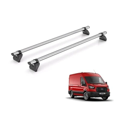 Image of Van Demon Rhino Kammbar Fleet 2 Roof Bars for Ford Transit 2014+ Models Alloy Steel Rack Rails
