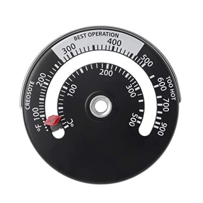 Image of UNF Stove Fan,Magnetic Flue Pipe Thermometer Multi Fuel Woodstove Woodburner Pipe, high Efficiency Heat Distribution Log Burner Fan Fireplace