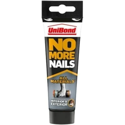 Image of UniBond No More Nails All Materials Interior &amp; Exterior Construction Adhesive, Grab High Strength Adhesive Bonding, White, 142 g Tube