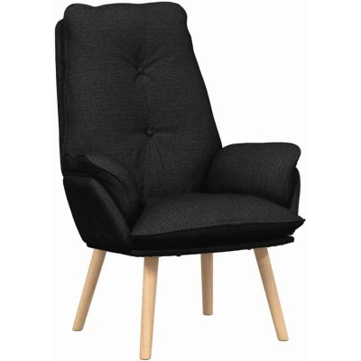 Image of Relaxing Chair Black Fabric Vidaxl