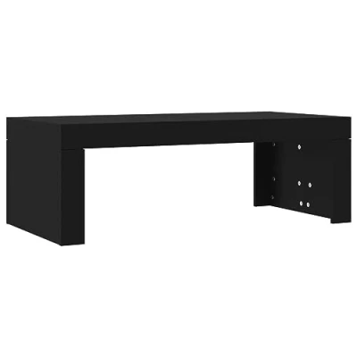 Image of vidaXL Black Coffee Table Stylish Living Room Furniture Engineered Wood Easy to Clean Accent 102x50x36 cm
