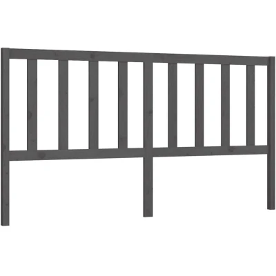 Image of vidaXL Bed Headboard Grey 186x4x100 cm Solid Wood Pine