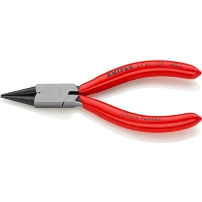 Image of Knipex Flat Nose Pliers for precision mechanics black atramentized, plastic coated 125 mm 37 41