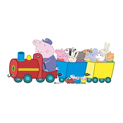 Image of STAR CUTOUTS SC1242 Grandpa Train Peppa Cardboard Cut Out, Solid, George Pig, Regular