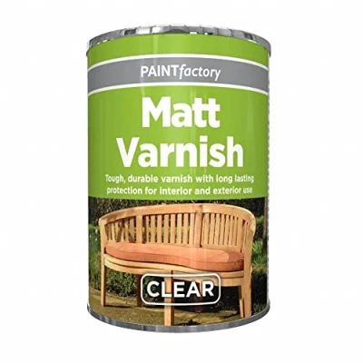 Image of AlezyB 300ml Tin Paint Matt Varnish l, Professional Gloss Finish Paint, Wood Colour Long Lasting Protection for Interior and Exterior