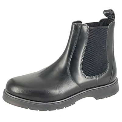 Image of Grafters, M186A 9 Leather Gusset Chelsea Boot Black size UK