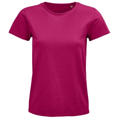 Image of SOLS Womens/Ladies Pioneer Organic T Shirt (Fuchsia) Cotton Size Medium