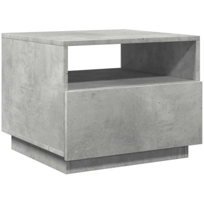 Image of vidaXL Coffee Table with LED Lights Concrete Grey 50x49x40 cm