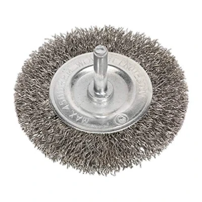 Image of Sealey Flat Wire Brush Stainless Steel 75mm with 6mm Shaft