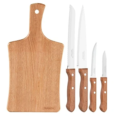 Image of Tramontina Kitchen Knife Set (4 Pcs. + Chopping Board)