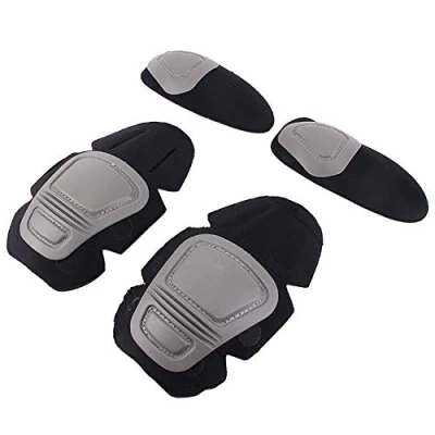 Image of Tactical knee and elbow Protector Pad For Paintball Airsoft Combat Uniform Military Suit 2 pads &amp; pads/Set,Gray