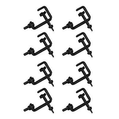 Image of 8x Thor CL003 25mm Hook Clamp G Pipe Lighting Disco Stage Theatre Black