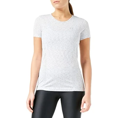 Image of Under Armour Women Vanish Seamless Shortsleeve SpaceDye Short Sleeve Shirt Halo Gray/Pitch Gray/Metallic Silver (014), Medium
