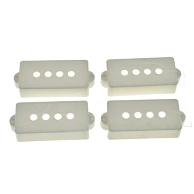 Image of KAISH 4pcs P Bass Pickup Covers 4 String Electric for Precision White
