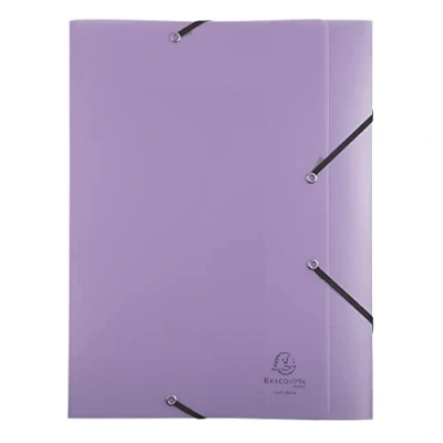 Image of Exacompta Ref. 18570E 1 CARTOBOX filing box with rubber bands delivered flat 2.5 cm spine in pastel Chromaline polypropylene dimensions 25 x 33 for A4 random colour