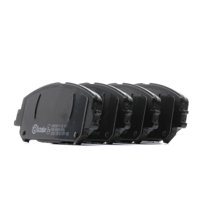 Image of 410606808R, 7711946208 brake pad set BREMBO P 68 071 excl. wear warning contact with anti squeak plate, caliper screws without accessories