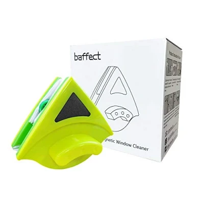 Image of Baffect Home Double Side Magnetic Window Cleaner Ultra Strong Both Glass Surface Cleaning Brush Wiper Tools with ergonomic handle design for High rise and Car Glazed Windows Thickness (8 15mm)