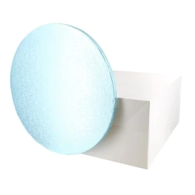 Image of Culpitt Light Blue Board &amp; Box Set 12&quot; White Cake Drum, And Board, Transport Combo