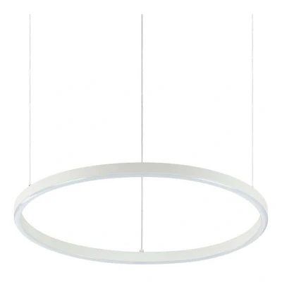 Image of ORACLE Slim 50cm DALI Dimmable 3000K Round Integrated LED Pendant Ceiling Light White