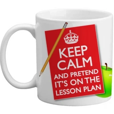 Image of Freelogix Keep Calm And Pretend It&#039;s On The Lesson Plan Teachers Gift Mug
