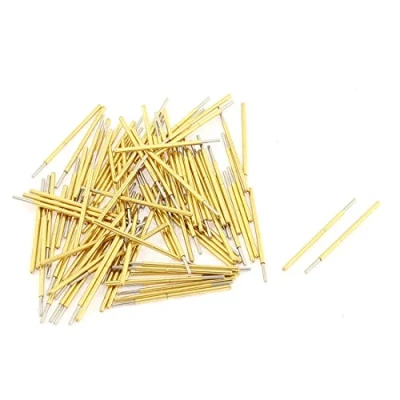Image of Sourcingmap P50J Spherical Tip Spring Loaded Test Probe Pin 16mm Length 100Pcs