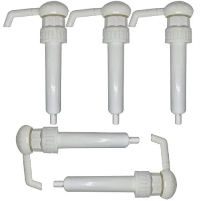 Image of Ibex Mart Pack of 38MM Pump Dispensers to Suit 5 Liter Containers Dispenses 15ML Dose White (5)