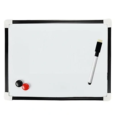 Image of A4 Dry Wipe Magnetic Mini Office Whiteboard Notice Memo White Board Pen &amp; Eraser